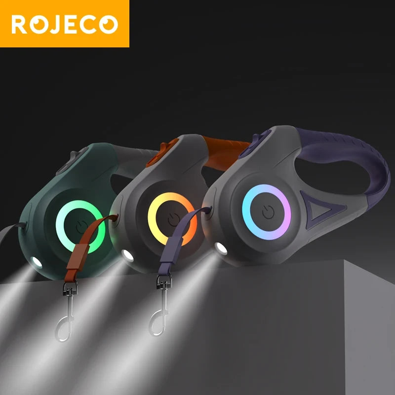 Retractable Dog Leash with LED Light