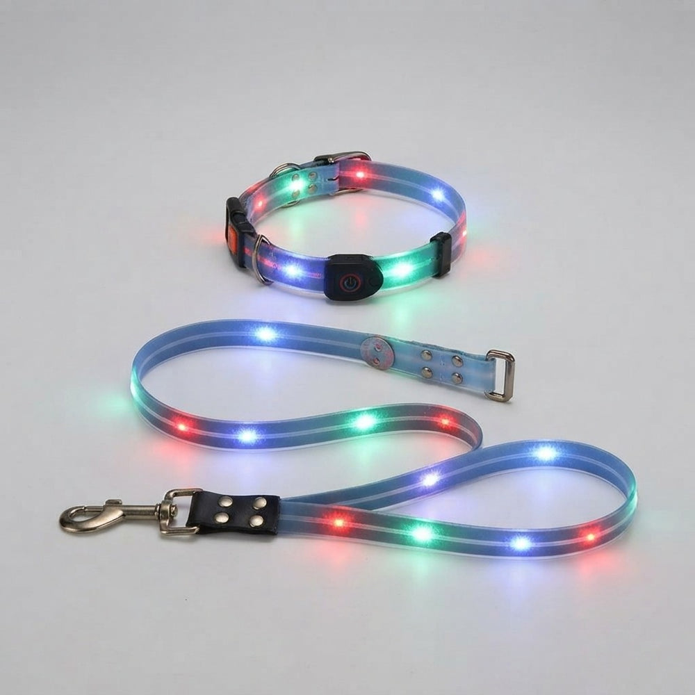 Rechargeable LED Dog Collar and Leash
